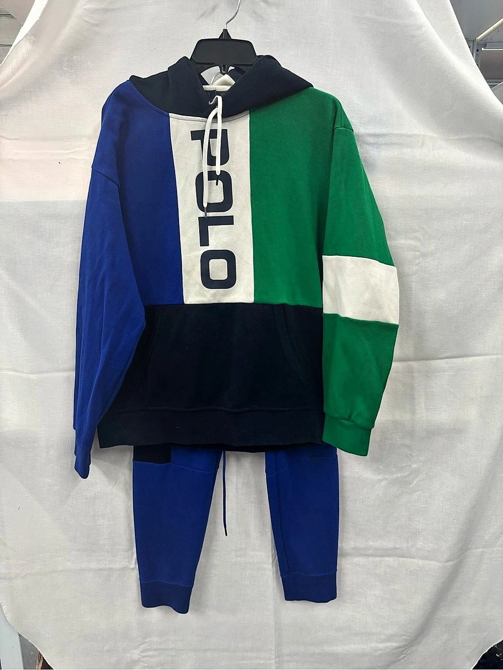 Polo Ralph Lauren Color-Block Hoodie & Jogger Set Size Medium